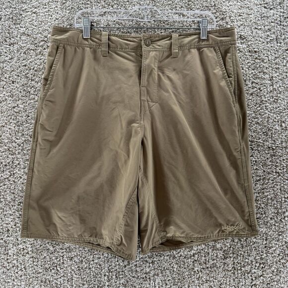 Patagonia Shorts Men 36 Brown Wavefarer Walk Stretch Hybrid Surf Beach Swim Pool